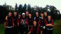 The boys win their first Titan Cup.
From left to right: Andrew Spicer, Jacob Boatwright, Luke Jech, Alistair Docherty, Matt Gerichs, Reis Warman, Ian Spicer, Coach Mills, Will Kellogg, Tyler Copp, Gunnar Drell.