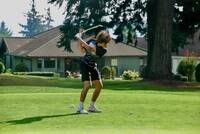 Teeing off hole 1
